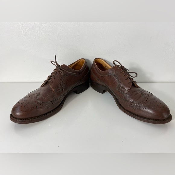 Boulet Mens Size 9.5 LWT Bluchers Derby Dress Shoes Brown Exotic Leather - Picture 10 of 10